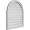 Ekena Millwork Round Top Surface Mount PVC Gable Vent: Functional, w/ 2"W x 1-1/2"P Brickmould Frame, 28"W x 32"H GVPRT28X3202SF - alternate 2